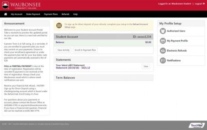 Online Payment System (Touchnet) Screenshot