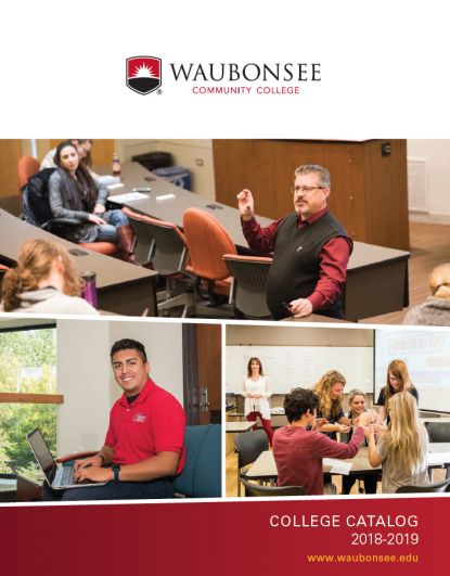 Waubonsee College Catalog 2018-2019 cover
