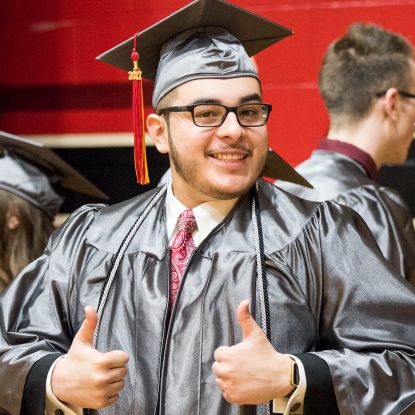 Photo of a male Waubonsee graduate