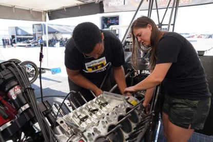 Jeremy Sullivan working on a engine