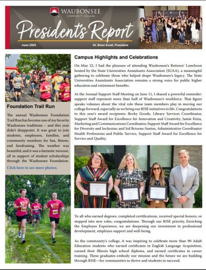 Presidents Report Cover June