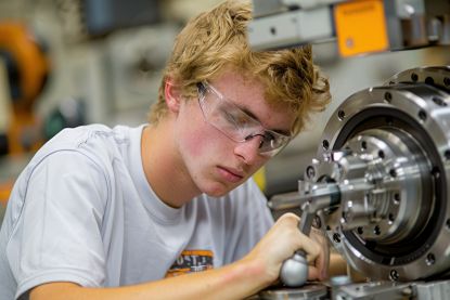 student in Industrial Maintenance specialist training