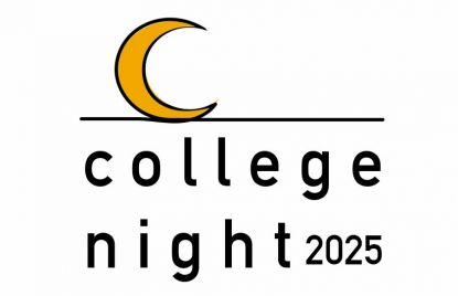 illustration of half moon with College Night 2025