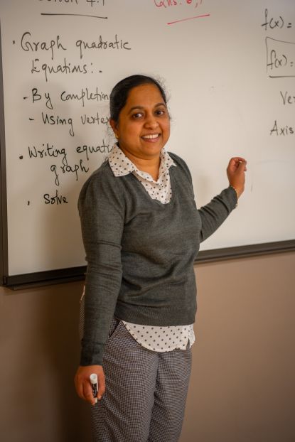 Divya Ajinth in classroom