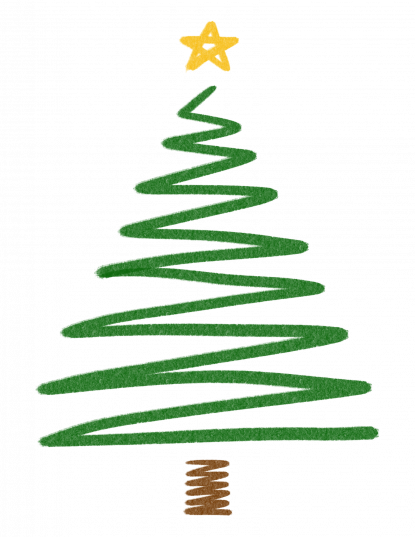 Stylized art representing a Christmas tree
