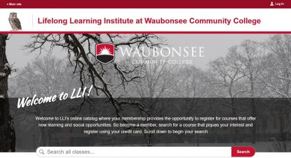 LLI Coursestorm cover on coursestorm website themed for winter