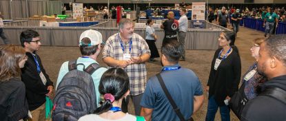 Students are shown here learning from Craig Hennager, Training Specialist at Des Moines Metropolitan Water Reclamation Authority. Photo credit: Water Environment Federation/Kieffer Photography