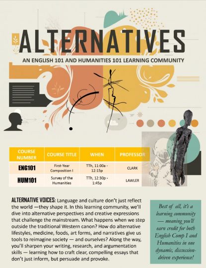 Learning Communities Poster: Alternatives - ENG101 and HUM101