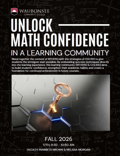 Learning Communities Poster: Unlock Math Confidence