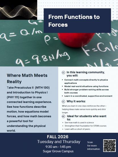 Learning Communities Poster: From Functions to Forces