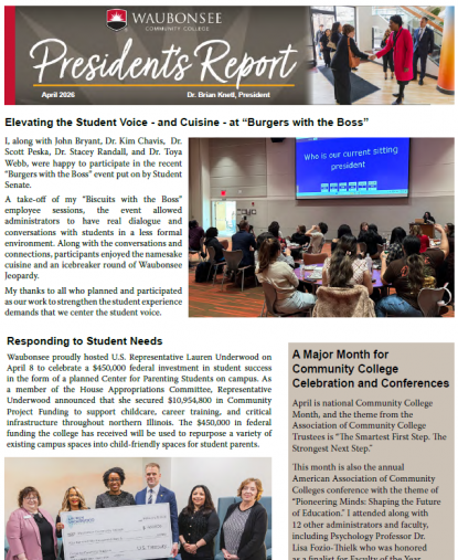 Screenshot April Cover President's Report 