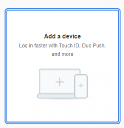 MFA Duo Mobile Screenshot - Add a Device