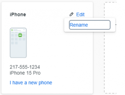 MFA Duo Mobile Screenshot - Rename Device