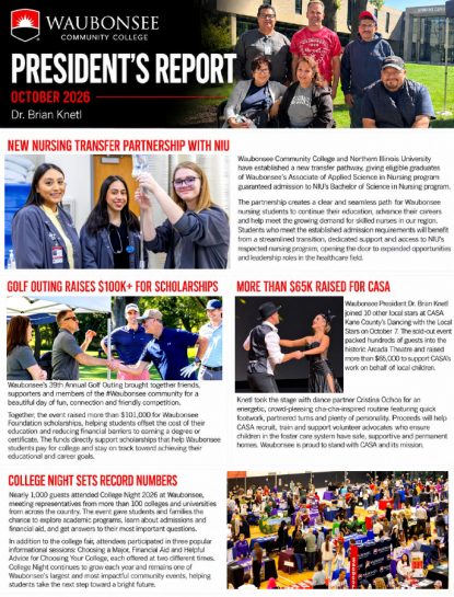 Presidents report screenshot October 2026
