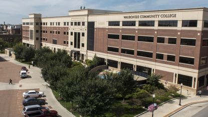 Aerial view of Aurora Downtown campus