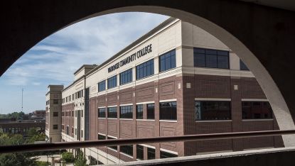  Aurora Downtown campus view from bridge