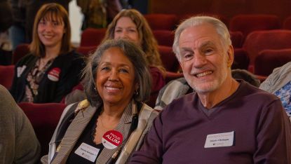 Several Waubonsee alums sitting in the Paramount theater