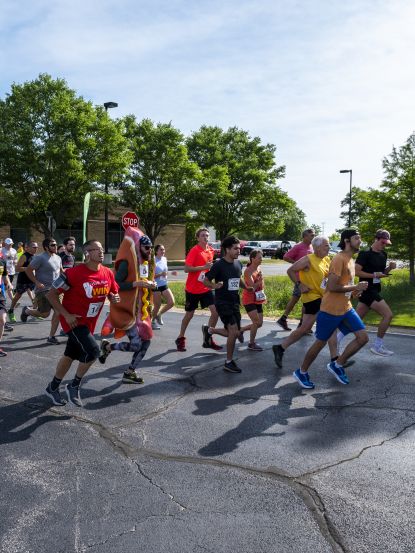 running at the start line