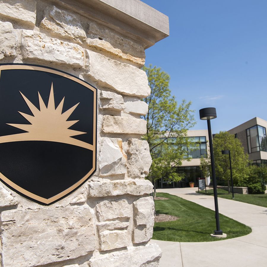 Sugar Grove Entrance Pillar with logo summer S