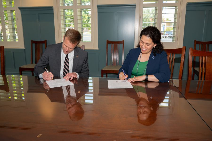 Aurora University Transfer Agreement Signing