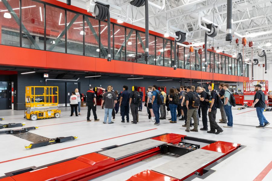 Inside Technical Education Center (TEC) Students taking a tour