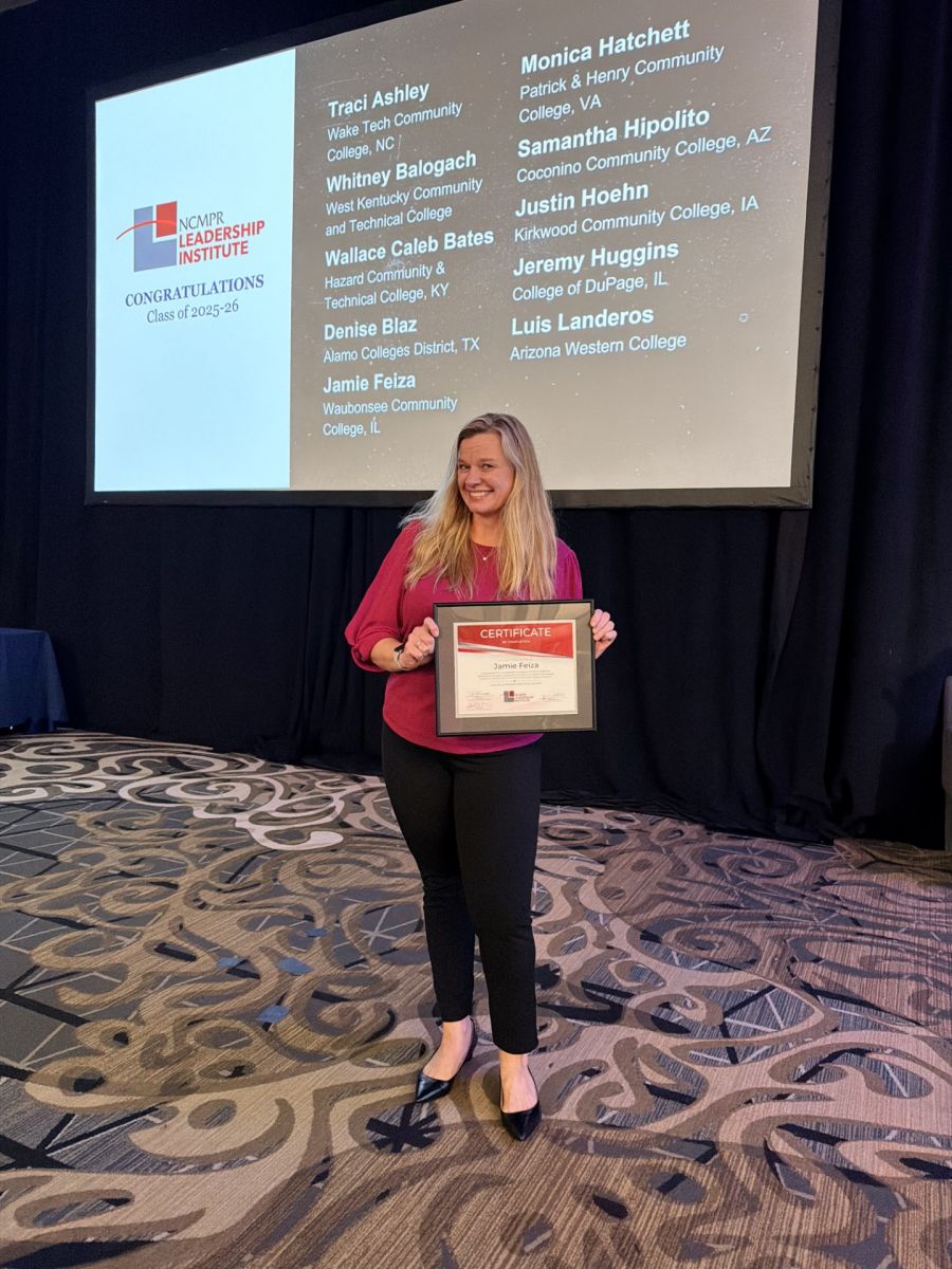 Jamie Feiza, Marketing and Communications Coordinator, graduated from NCPMR’s premier Leadership Institute during council's national conference held on March 18–20, 2026, in Washington, D.C. posing with award